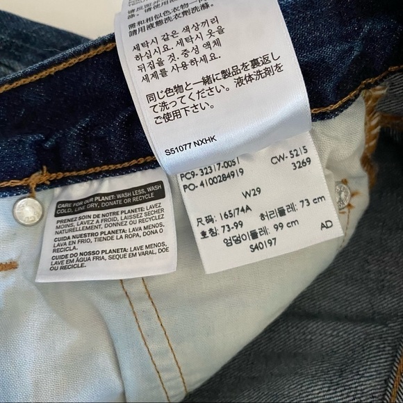 LEVI’S 501 Cutoff Jean Shorts - High Rise Button Fly Cherry - Picture 13 of 16